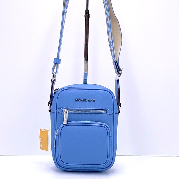 MICHAEL KORS Jet Set Medium Leather Crossbody Bag Flight Sth Pacific NWT - Picture 2 of 16